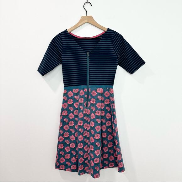 Matilda Jane Peyton Dress Floral Rose Strip size Small - Picture 3 of 8
